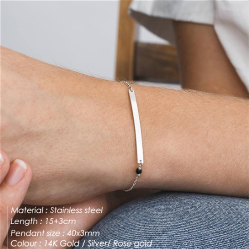 Europe and The United States Simple 316L Titanium Steel Geometric Shape Female Bracelet