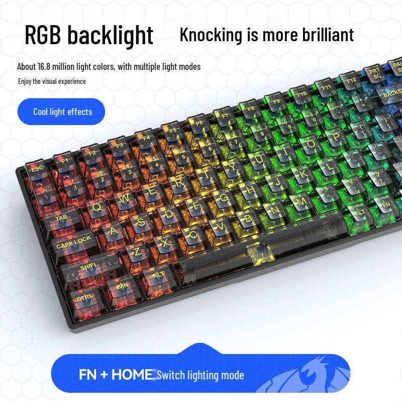Y-FRUITFUL K840 84-Key RGB Hot-Swappable Mechanical Keyboard