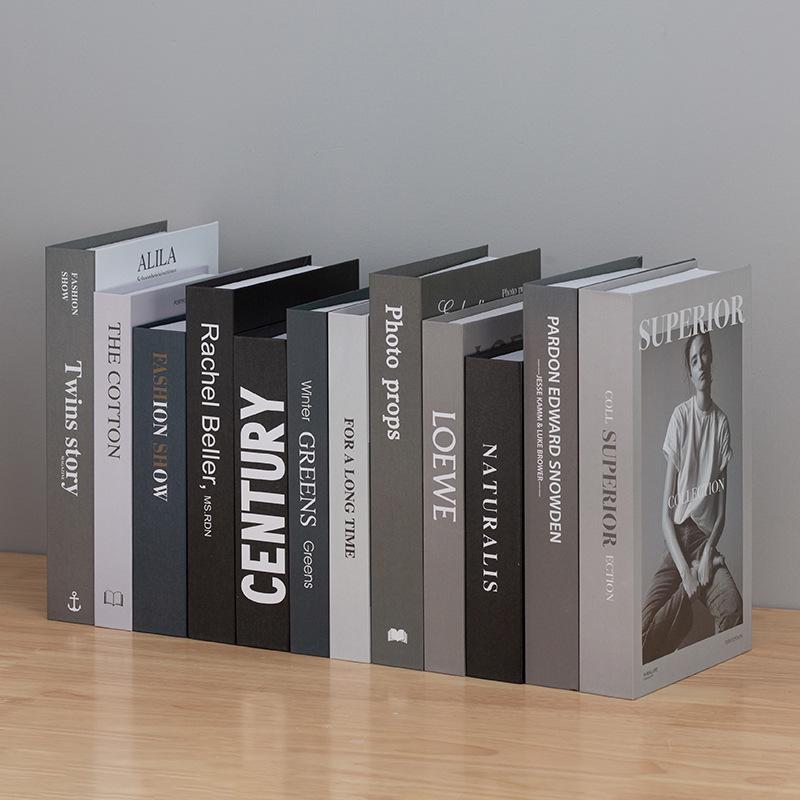 Nordic Minimalist Decorative Bookshelf Props for Modern Living Room and Wine Cabinet Display
