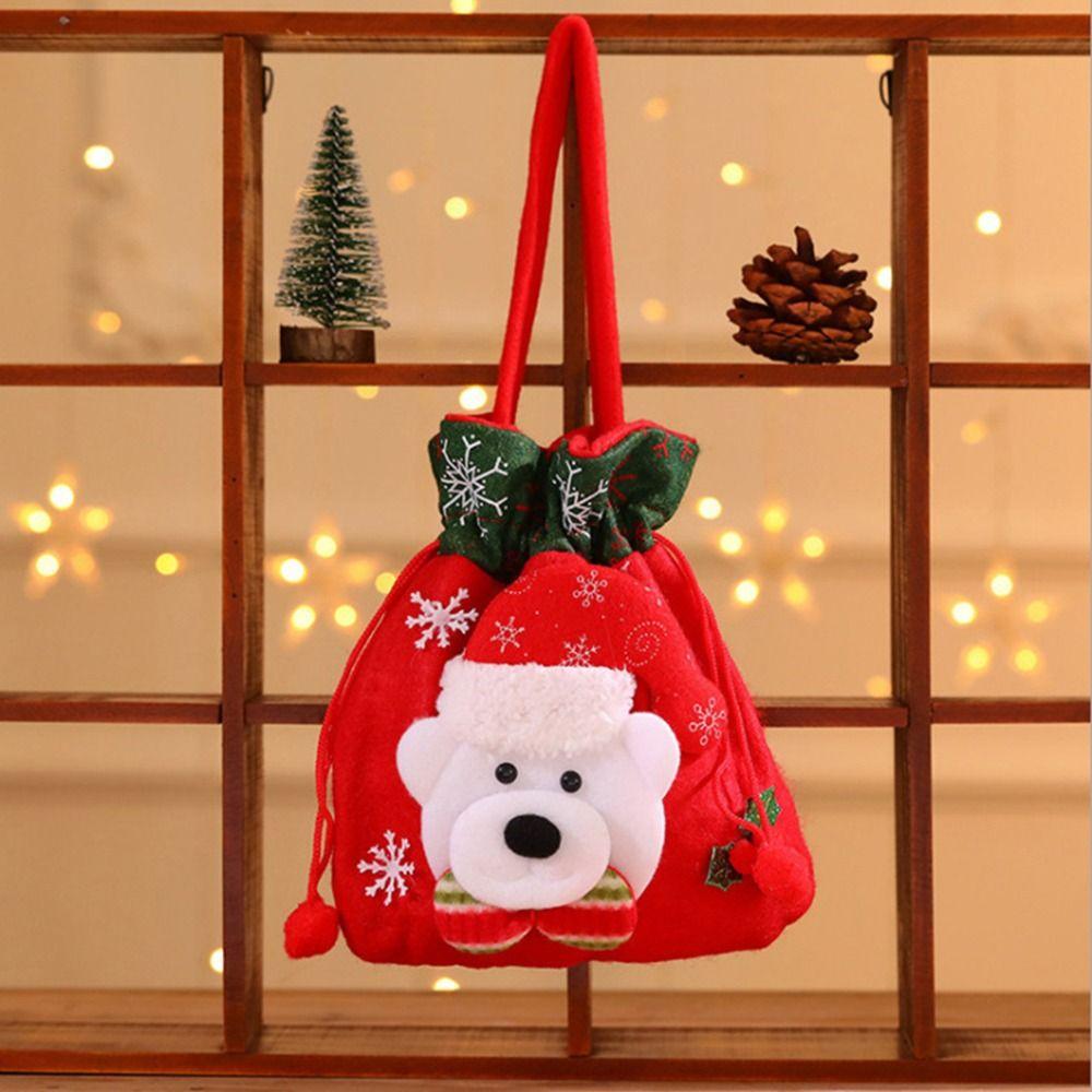 Bag Snowman Gifts Stockings Candy Bags Wrapping Pouch Xmas Drawstring Bags Christmas Gift Bag