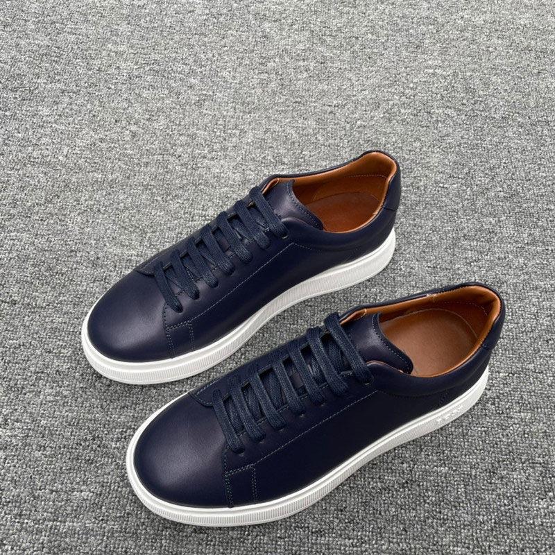 Sports business casual shoes thick-soled heightening men's board shoes low-top lace-up solid color little white shoes breathable new sports shoes