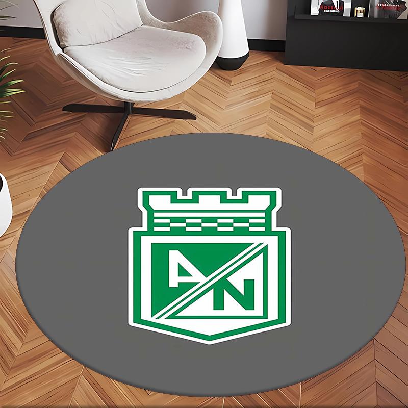 Atlético Nacional (14) Runder Büroteppich Dekorativer Bodenteppich für Büro Schlafzimmer Wohnzimmer und Wohnbereich