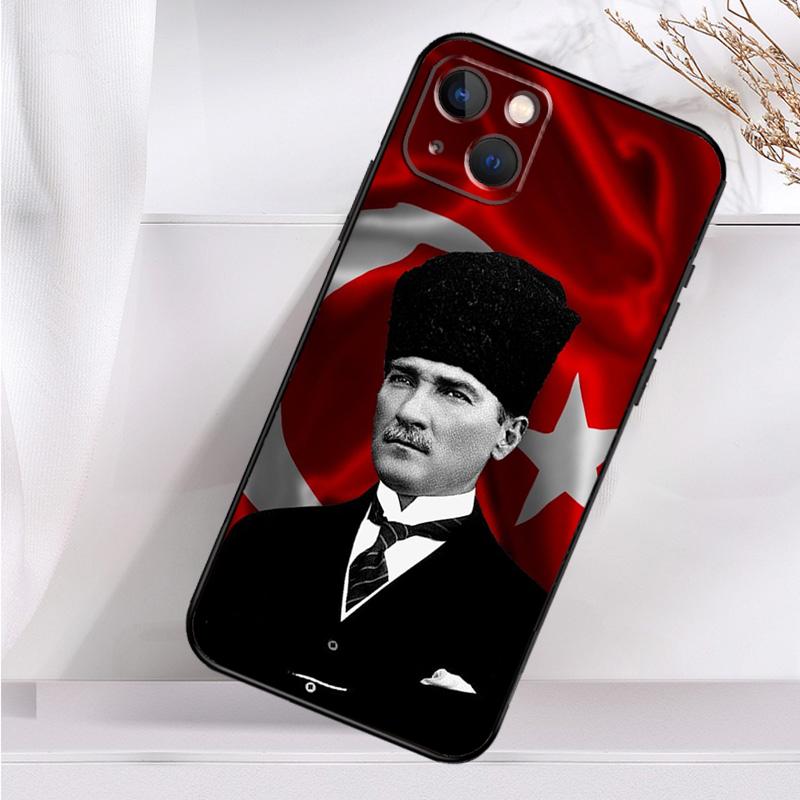 

Чехол для телефона Turkey Mustafa Kemal Ataturk для iPhone 16 15 14 12 11 13 Pro Max 7 8 Plus X XR XS Max 13 12 Mini Cover iPhone 14 Pro