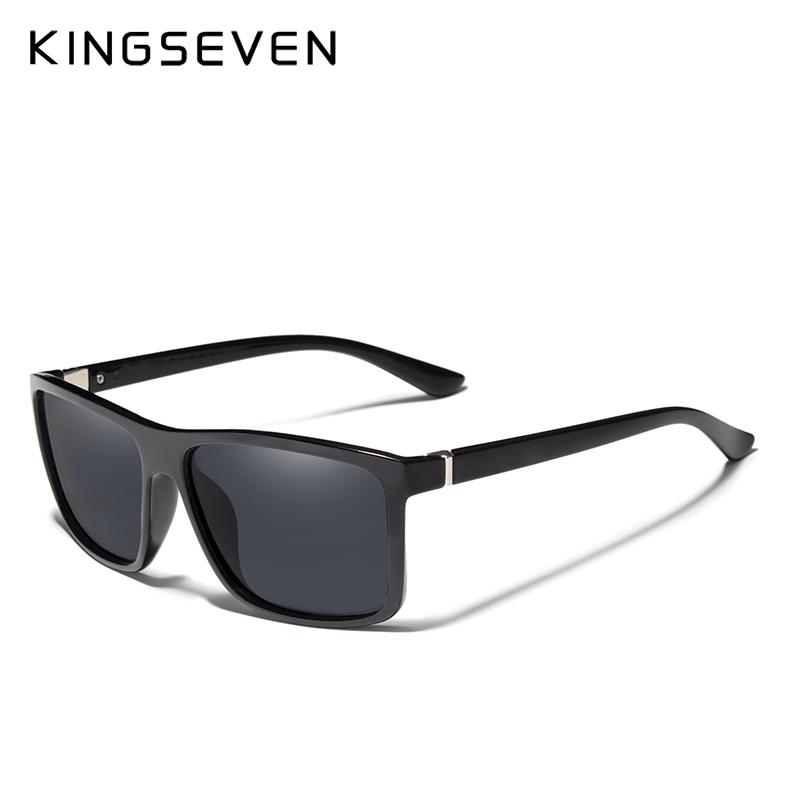 KINGSEVEN Polarized Sunglasses Men Driving Square Frame Male Classic Unisex M