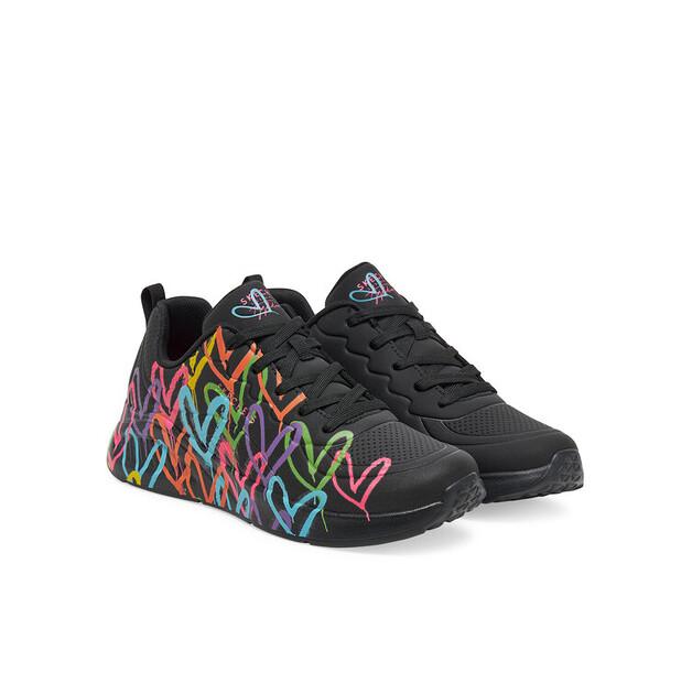 Skechers Uno Lite Sneakers - Heat of Lights 177977/BKMT Black