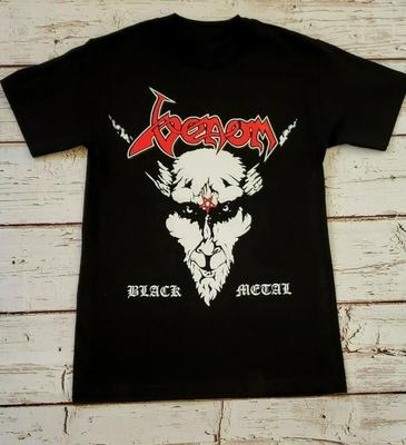 T-shirt en métal noir Venom Band Taille unique S à 5XL BL328 T-shirt Unisexe