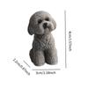 Dog Miniature Figurine Small Sculpture for Cabinet Living Room Office