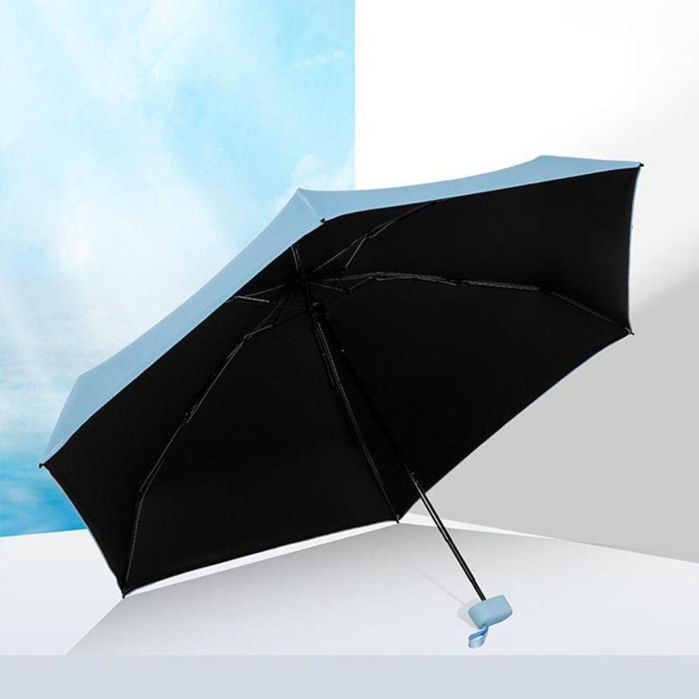 Anti UV Mini Compact Pocket Umbrella Windproof Sun Shade Parasol Five-Folding Parasol  Outdoor