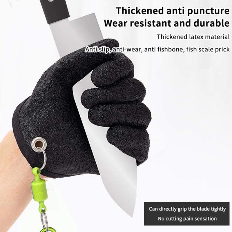 

2Pcs Fishing Gloves With Magnet Release - Professional Anti-Slip Catch Fish Gloves,Puncture Proof Ice Fishing Glove For Handling