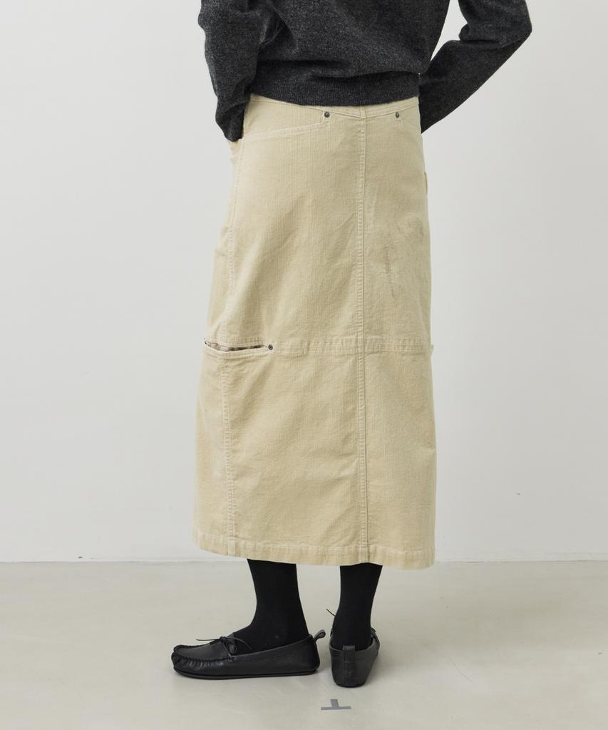CITYBREEZE Corduroy Utility Skirt_Ivory