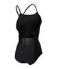 Laelliseupocheu [Qsla210 Blk] Cutout Modern Backless Strap Swimsuit Black