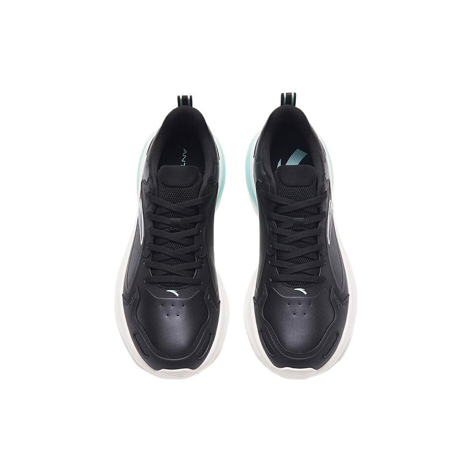 Anta Yuntu Comfortable Non-Slip Wear-Resistant Low-Top Running Shoes Men sneaker Black White Green 112335558-5