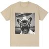 2026 Spring_Summer French Bulldog UFO Funny Emoji Pack Pattern Retro Fashion Men's and Women's Short Sleeve Shirt
