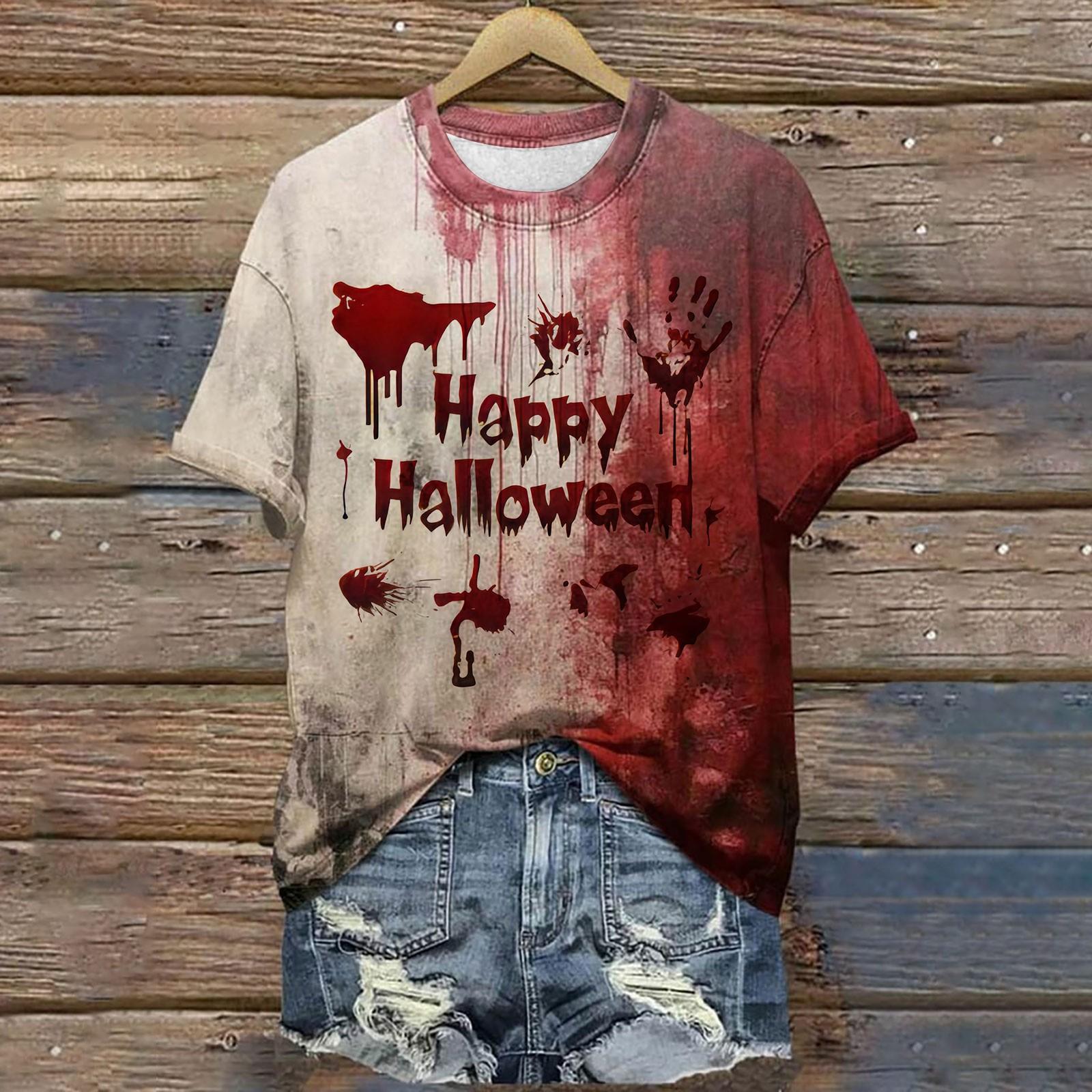 

Женские повседневные топы с круглым вырезом, футболка с коротким рукавом, принт, топ L красный