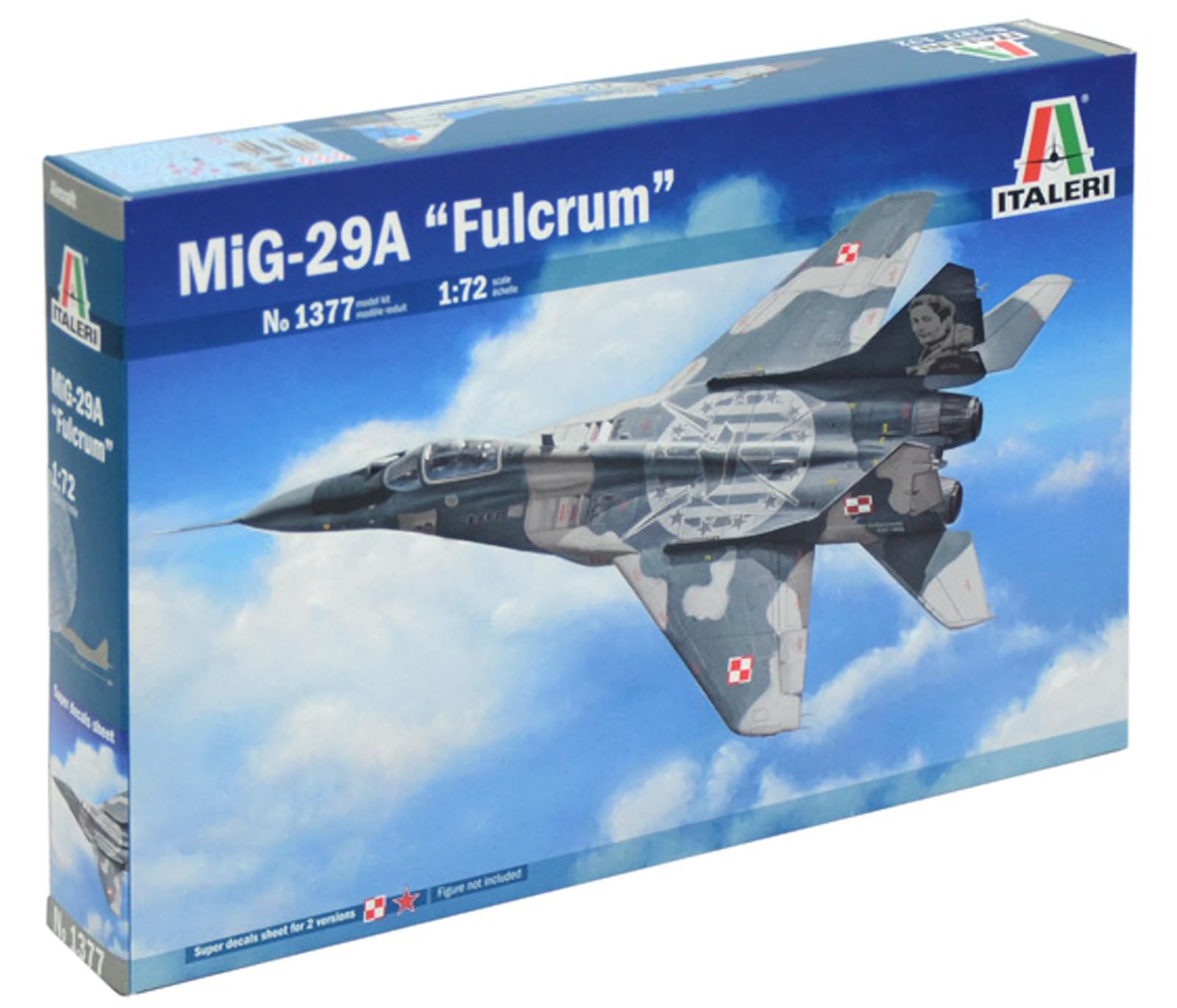

Platz Italeri Polish Fighter Fulcrum Plastic Model IT1377 1/72 MiG-29A (Airplane)