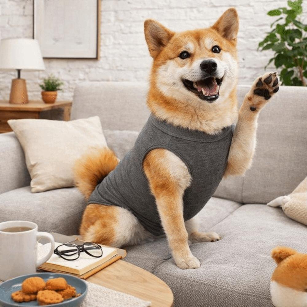 Breathable Dog Sterilization Suit Elastic Cat Jumpsuit Pet Anti-Lick Suit  Wound Protection