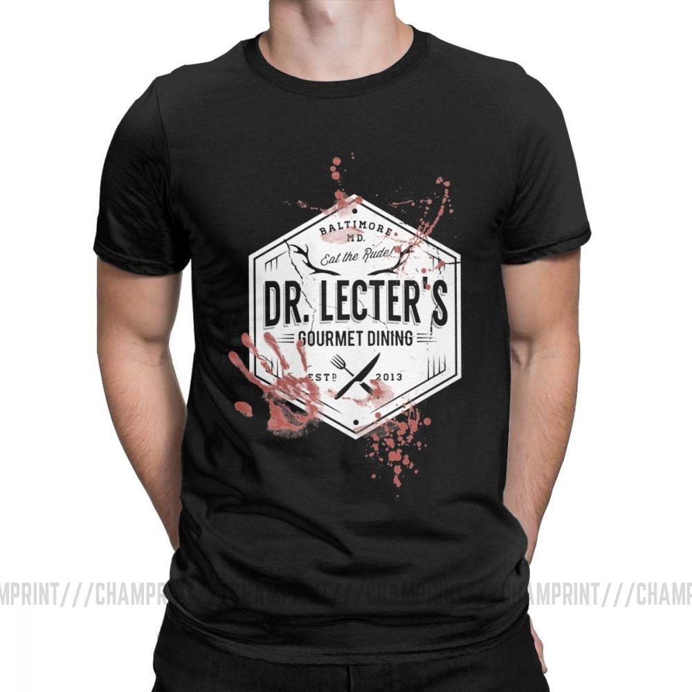 Dr. Lecters Gourmet-Dinner Hannibal Schweigen der Lämmer 100% Baumwolle Rundhals Lecter Mads Horror Hannigram T-Shirt für Männer