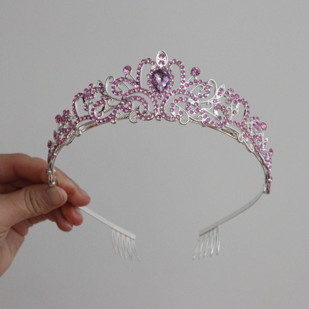 European and American Fashionable Bride Crown Headwear Hair Comb  Wedding Princess  Ball  Auto Show  Birthday Party Accessories  Crown