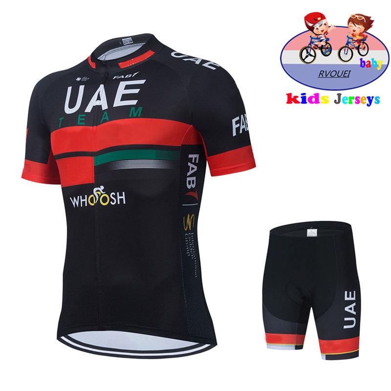

2026 Uae Kids Cycling Jersey Set Boys Short Sleeve Summer Cycling Clothing MTB Ropa Ciclismo Child Bicycle Wear Girls Sports Suit S