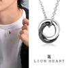 Lionheart Bague Double Argent Populaire Simple Cadeau Parfait pour Anniversaire Collier Homme, SV925, Pendentif, Noir, Petit Ami, Anniversaire,