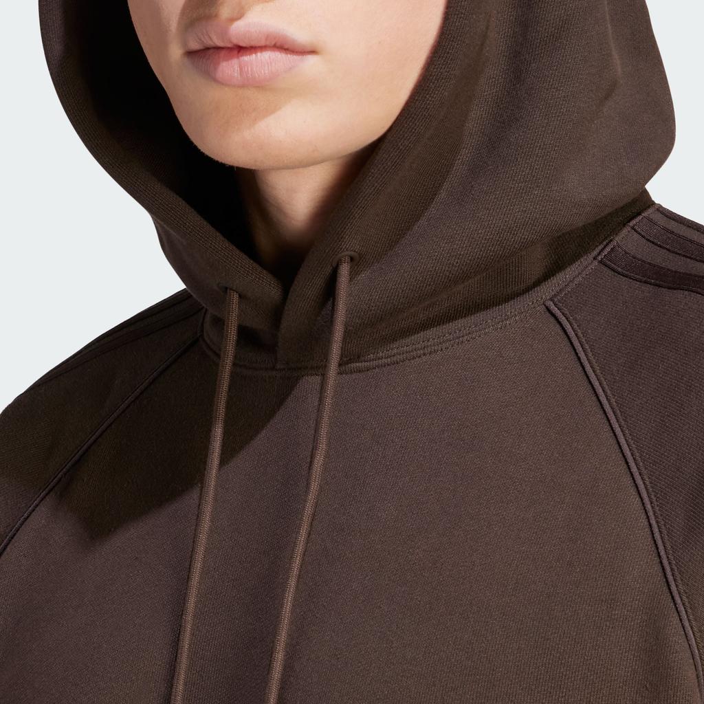 Adidas Originals Blue Version Essentials Hoodie Solid Color Long Sleeve Hooded Sweatshirt Men Hoodies Dark-Brown IL6157