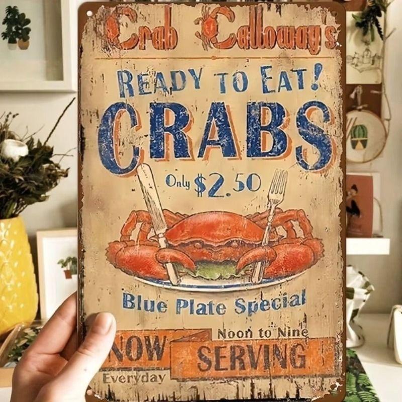 Retro Metal Sign Tin Poster Wall Art Home Decor for Living Room Balcony