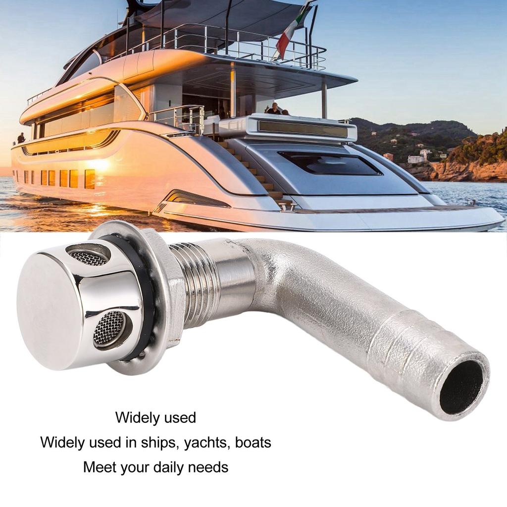 Boat Fuel Gas Tank Vent Professional 316 Stainless Steel 16mm Elbow Design Marine Boat Fuel Tank Vent for Ships Yachts