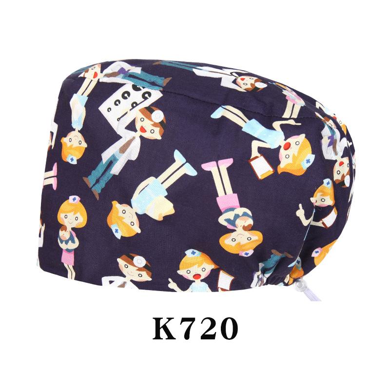 Fashionable Digital Printed Medical Hats for Women Men Breathable Soft Nursing Caps TOOTH Pet Clinic Surgical Scrubs Hat