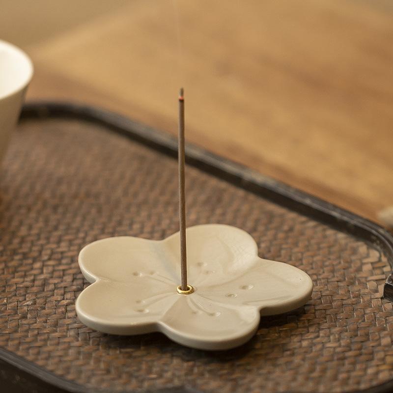 Flower Pattern Incense Stick Holder Incense Burner Stick Holder Line Plate Sandalwood Coil Base Studios Home Decoration Gift