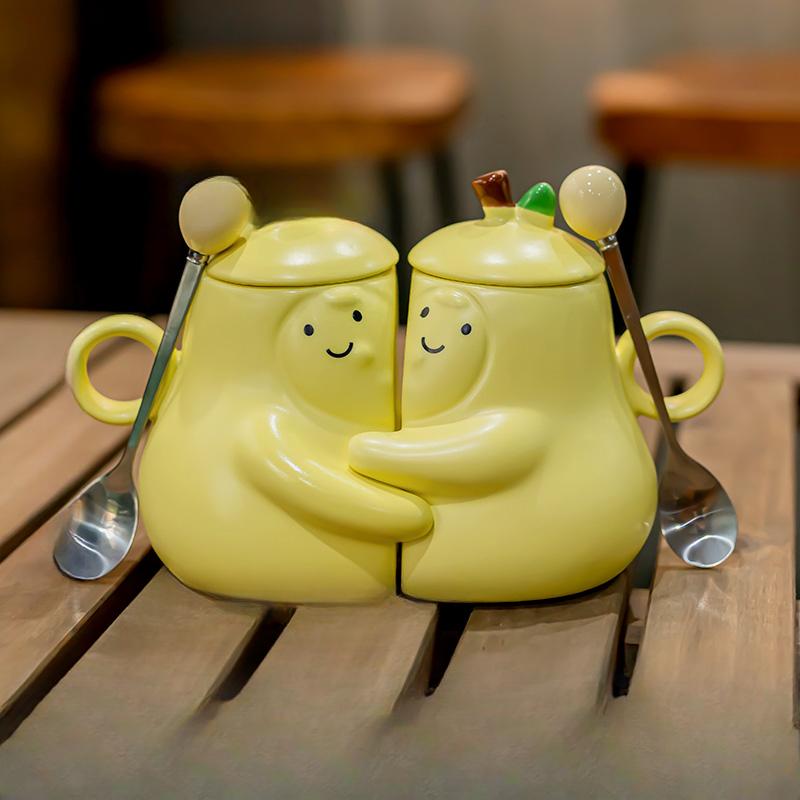 Cuddle Pear Mug Couple Models A Pair of Cups To Send Girlfriend Creative Gift Ceramic Boys Quirky Cute Water Cups