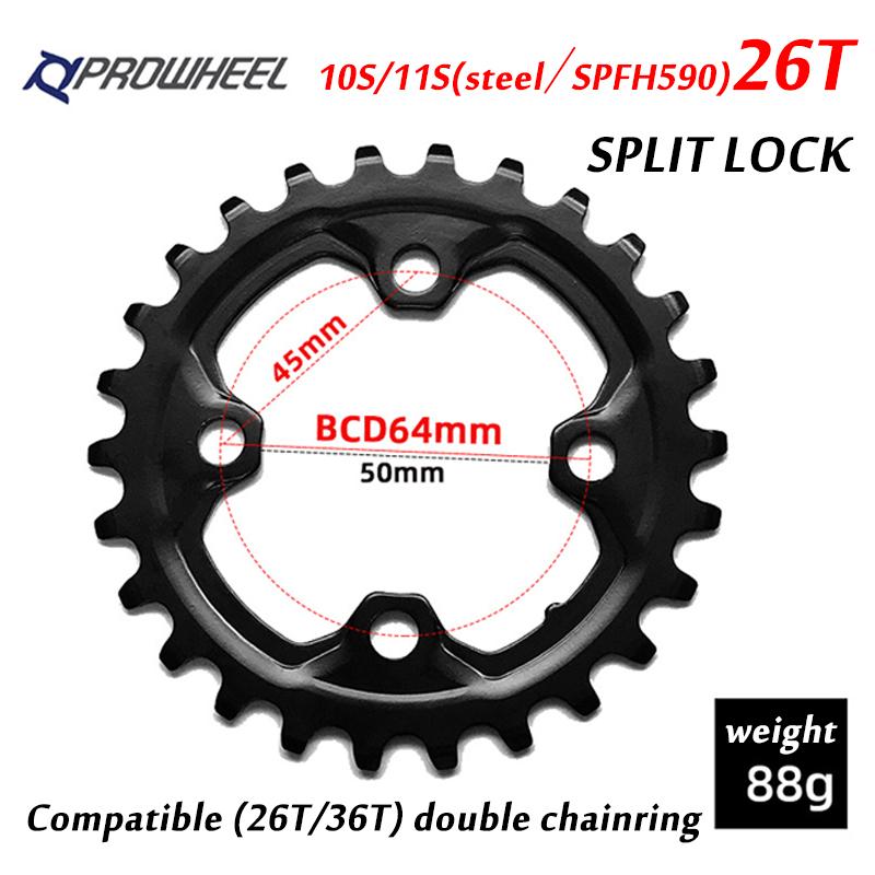 PROWHEEL MTB 64/104BCD Double Chainring 2*10/11 Speed Bicycle Chain Ring 26T 28T 36T 38T Mountain Bike Chainwheel Mtb Crankset