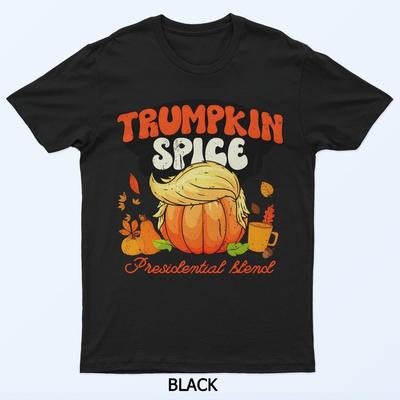 T-shirt Mélange Présidentiel Épice de Citrouille Thanksgiving Feuilles d'Automne