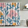 Moderner Badezimmer-Duschvorhang mit Blumendruck, dekorativ, wasserdichtes Stoff-Duschvorhänge für Heimdekoration in verschiedenen Größen! (