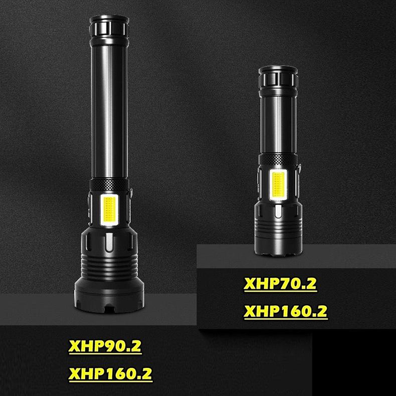 High-Powered Outdoor Flashlight - XHP160 & P90/P70 Emergency Rechargeable Camping Light