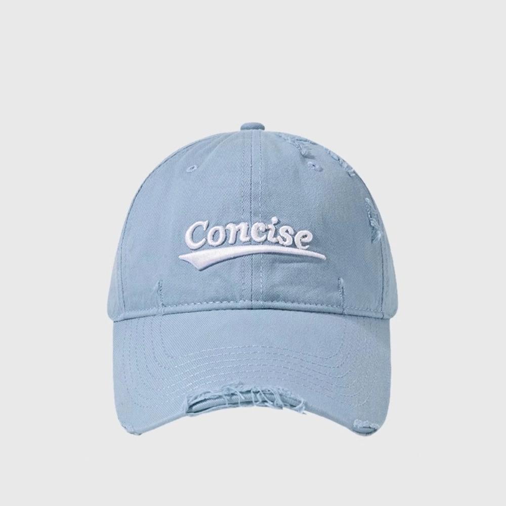 Cotton Holes Peaked Cap Embroidery Snapback Cap Solid Color Letter Baseball Hat  Teenagers
