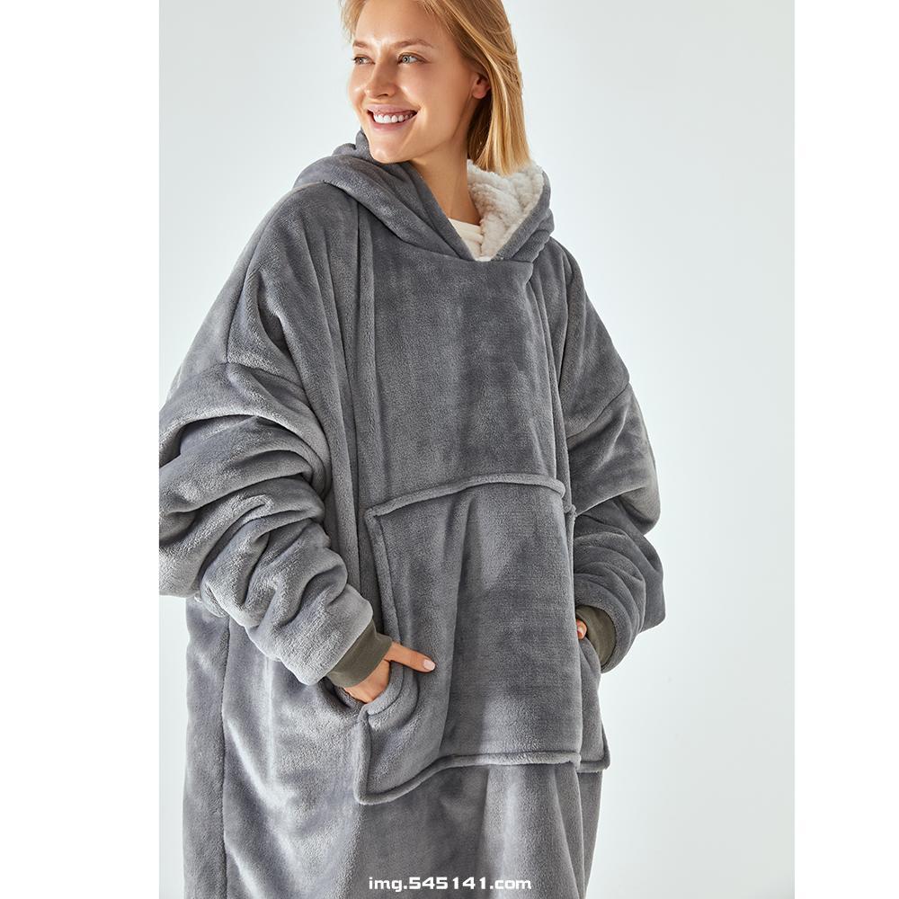 Manta de felpa Sudadera con capucha Suave Manta cálida Con capucha Bata de  spa Sudadera Sudadera vellón Pullover Lazy Manta Con capucha Jersey con  capucha Padre-hijo Franela engrosada comprar a buen precio —