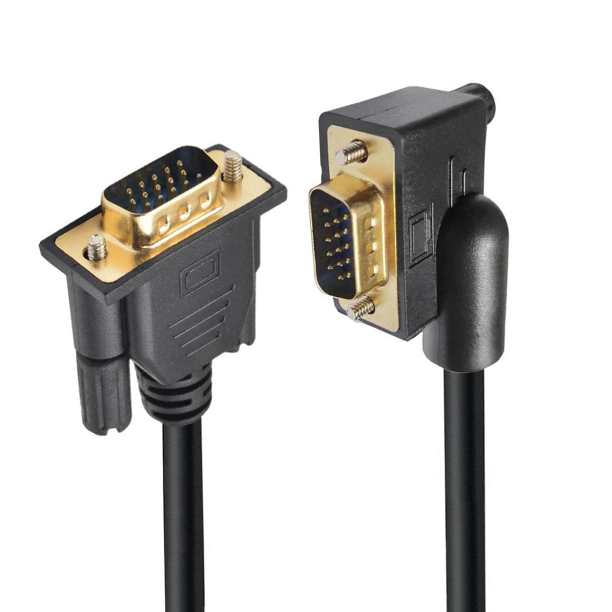 

DB-007-RI-1.0M Кабель-подовжувач VGA RGB «тато» під прямим кутом 90 градусів до «тата» прямий 3COAX+6C As Shown A