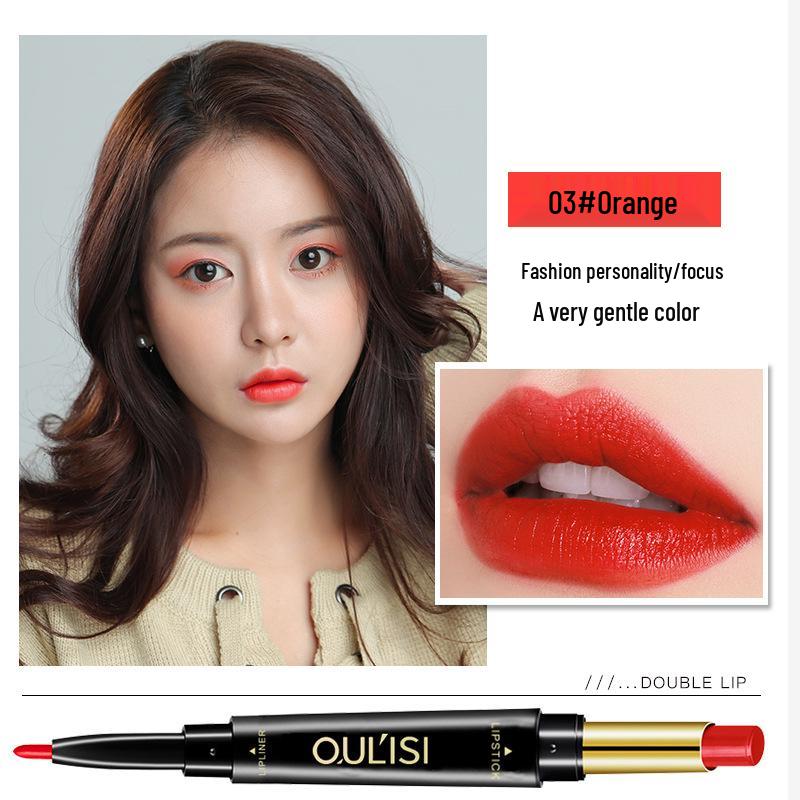 Waterproof Matte Lipstick & Gloss Dual-Ended Lip Liner for Women