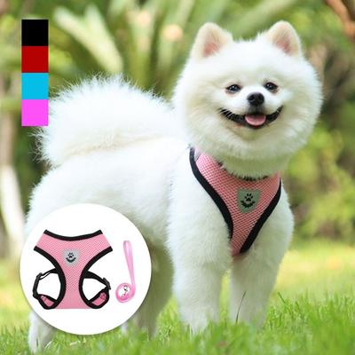 Καθημερινό Δημόσιο Γιλέκο Περιπάτου Σκύλου με Λουρί, Ροζ