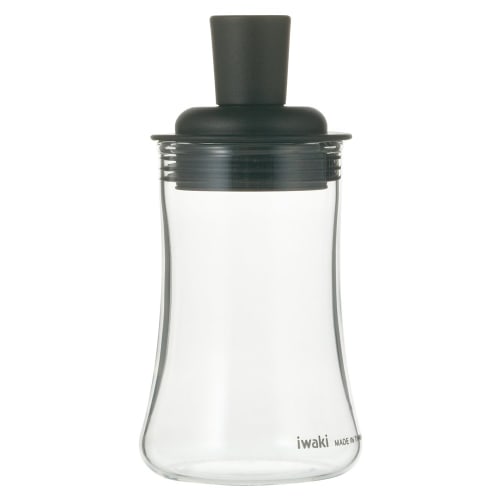 iwaki Heat-Resistant Glass Sprinkle Bottle, Black, KT5031-BKF