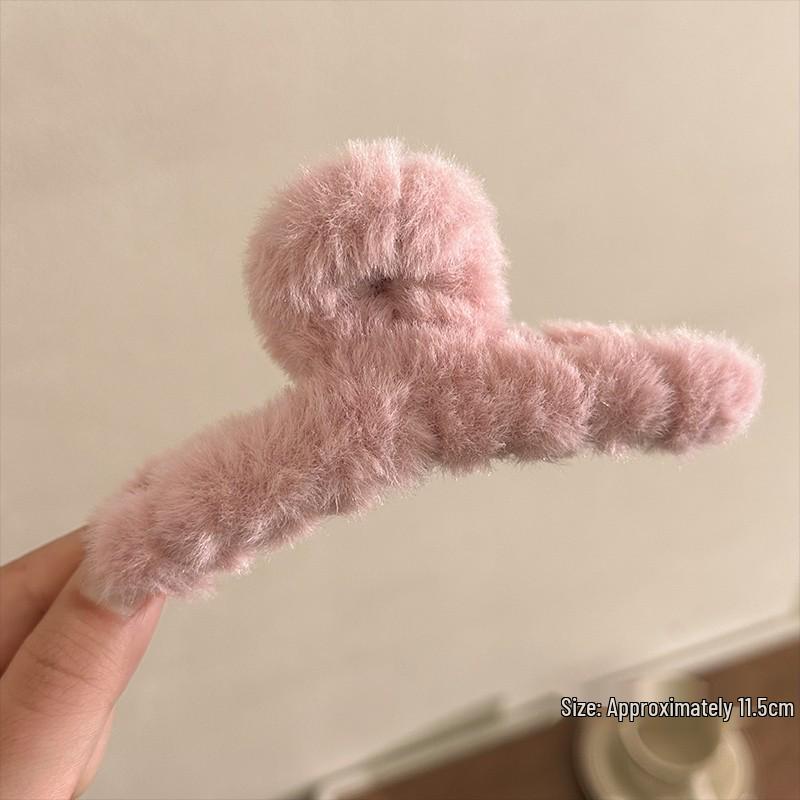 High-End Plush Shark Claw Hair Clip - 2025 Trendy Hair Accessory for Women