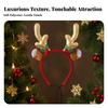 Pet Headband with Antlers Festive Headwear Soft for Pets