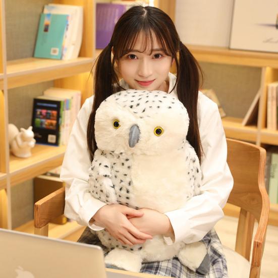 20/30/50cm Owl Plush Toy Simulation Soft Feather Fluffy Animal Doll Sofa Ornament