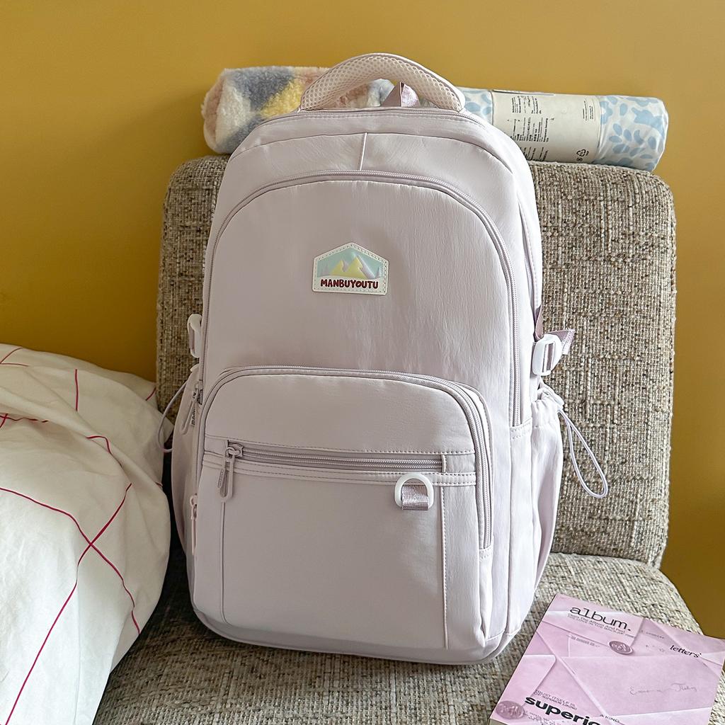 Schoolbag Backpack Large Capacity Lightweight Casual Girls High Value Computer Junior High School Boys High School Backpack College Student School Bag