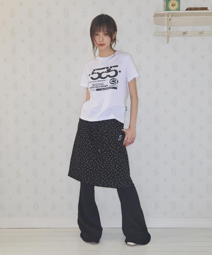 VIDEO JOCKEY Dot Skirt Pants [Black]
