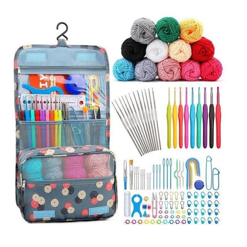 130pcs/set Weaving Accessories Knitting Crochet Hook Set DIY Sewing Tool Women