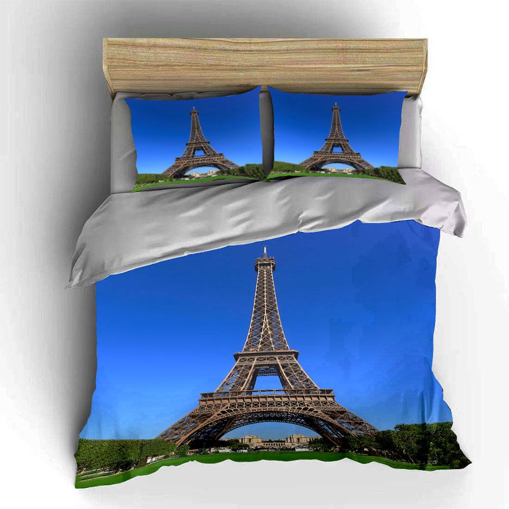 Eiffel Tower with Sky. Bedding Sets Duvet Cover Sets Duvet Covers Pillowcases(1* Duvet Cover 2* Pillowcases Without Duvet Insert)