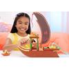 Mattel Disney Moana 2 Toy Playset with Floating Adventure Small 1 Character 6 Play and 10 Accessories Canoe, Doll, Friend, Areas,