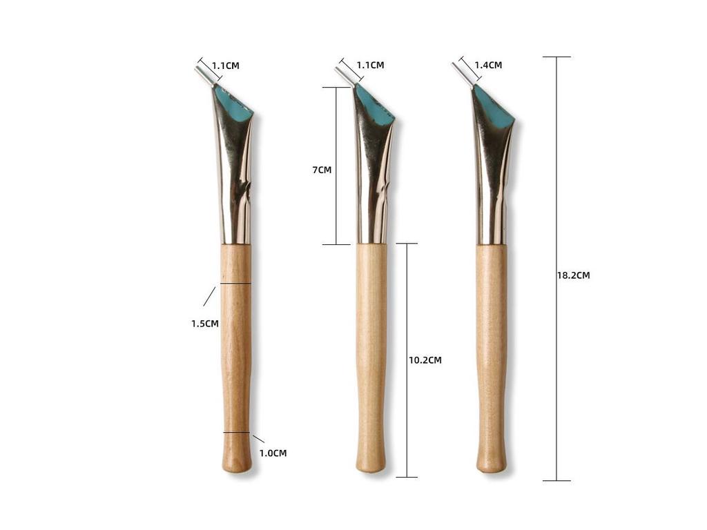 Cross-Border 3 Batik Art Pens & Clay Sculpting Tool Set for DIY Pottery