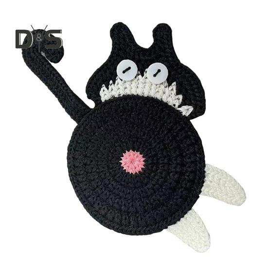 

Подставки под стаканы для напитков Подставки под кошачьи попы Подарки для любителей кошек Забавные плетеные креативные подставки Милая подставка под кофе Защитная накладка на столешницу для чашек и кружек черный белый